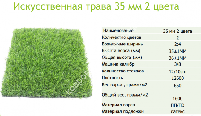 Трава Искусственная газон Ландшафтный 2-х цветный Трава Искусственная газон Ландшафтный 2-х цветный