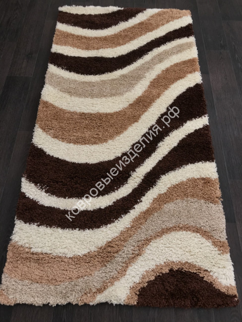 SHAGGY ULTRA S607 BEIGE BROWN SHAGGY ULTRA S607 BEIGE BROWN